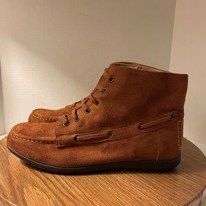 Comfortview Faux Suede Side Zip Bohemian Rust Ankle Bootie-10